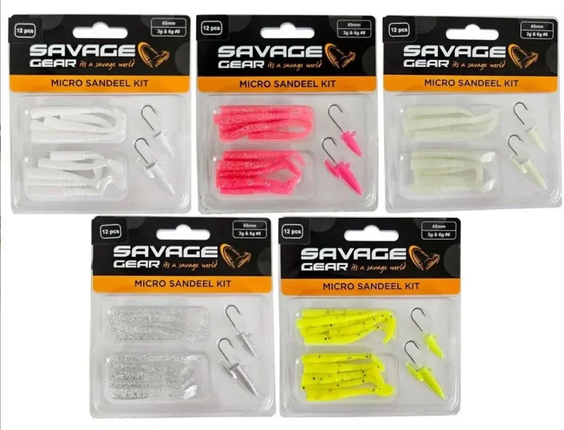 Savage Gear Lrf Micro Sandeel Kit 12 Adet(1+1.5+5) Silikon Yem