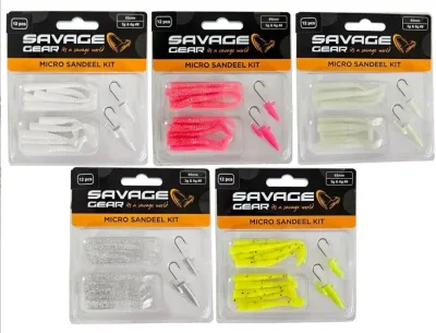 Savage Gear Lrf Micro Sandeel Kit 12 Adet(1+1.5+5) Silikon Yem