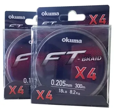 Okuma Ft-4 Braided Line 300 mt Grey Örgü İp